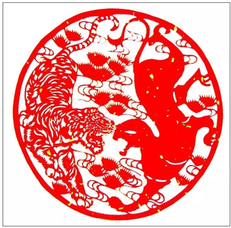 寅——賞“虎”剪紙，23張虎剪紙圖集