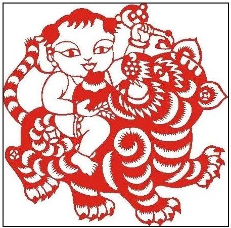 寅——賞“虎”剪紙，23張虎剪紙圖集