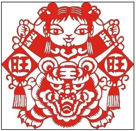 寅——賞“虎”剪紙，23張虎剪紙圖集