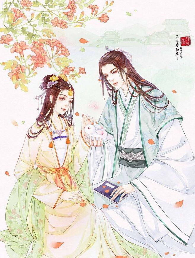 七夕甜蜜古風(fēng)高清圖集，一組唯美古風(fēng)情侶圖片