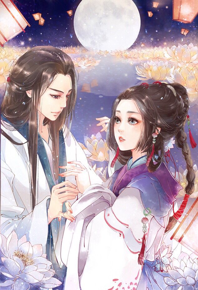 七夕甜蜜古風(fēng)高清圖集，一組唯美古風(fēng)情侶圖片