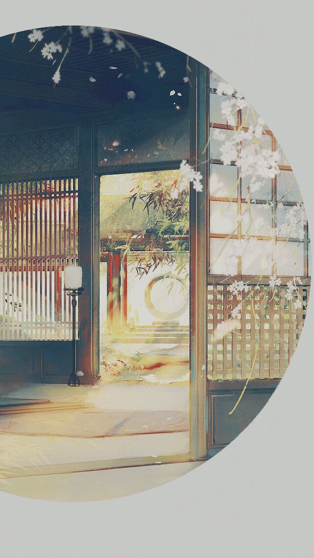 古韻意境之美手機壁紙，淡雅半圓畫面古風(fēng)圖片