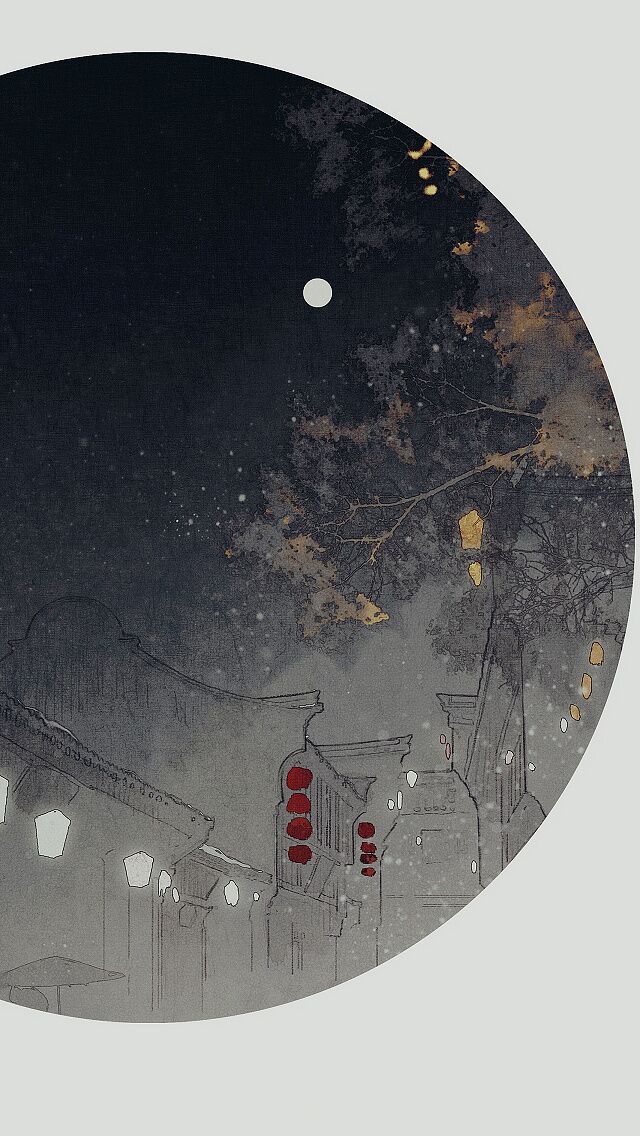 古韻意境之美手機壁紙，淡雅半圓畫面古風(fēng)圖片