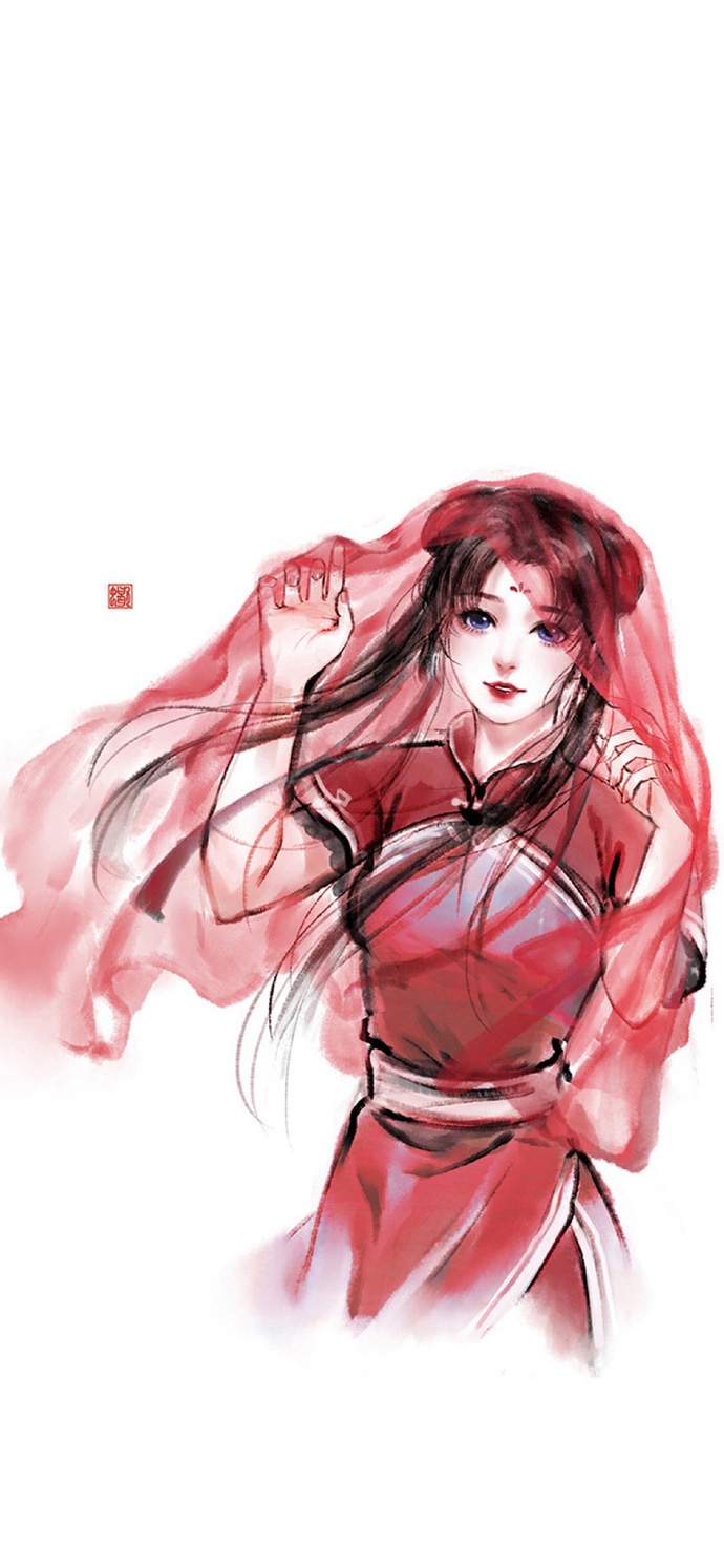 簡約古風女子手機壁紙圖，唯美古風女子圖片