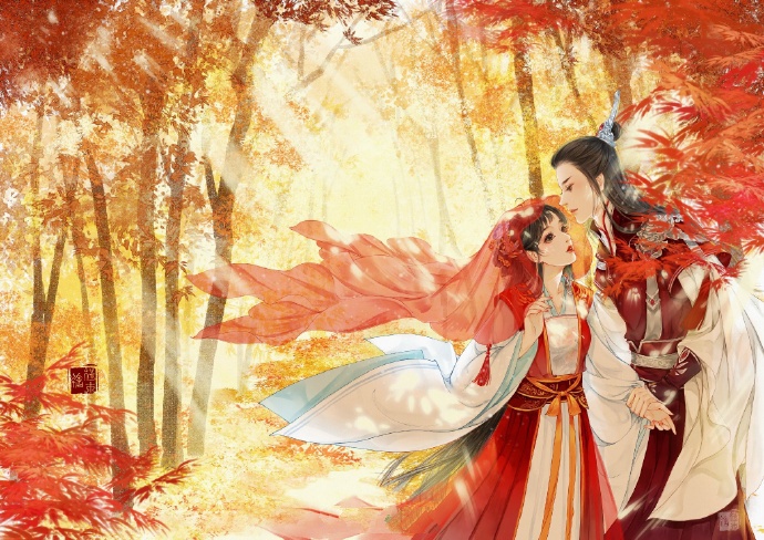 超甜的古風(fēng)情侶圖集，清新唯美古風(fēng)圖片（19張）