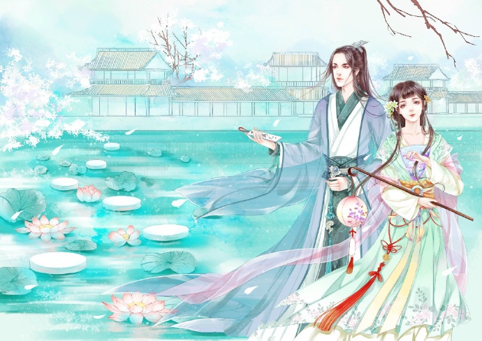 超甜的古風(fēng)情侶圖集，清新唯美古風(fēng)圖片（19張）
