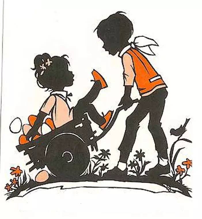 黑白童趣剪紙(26張)，西方剪影作品欣賞