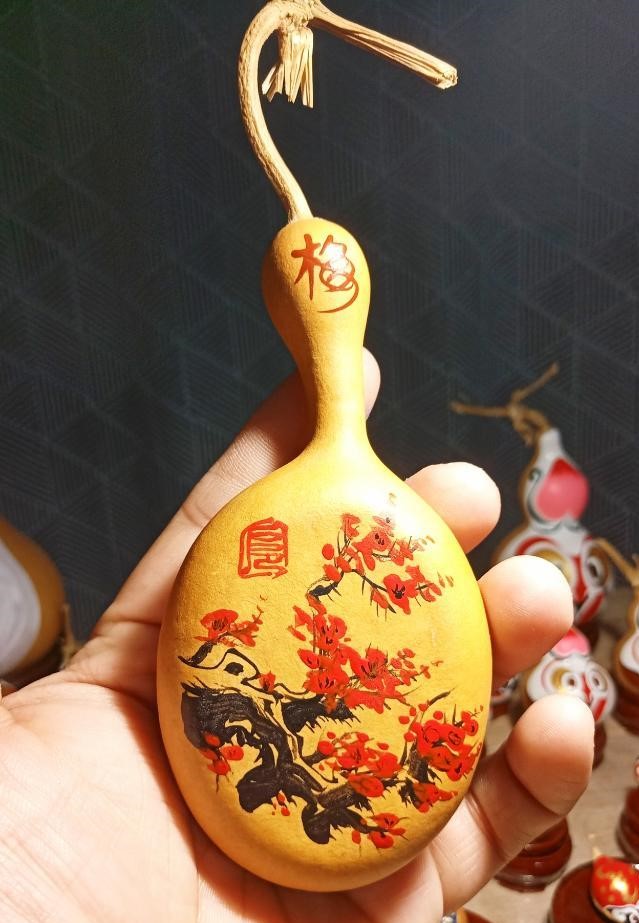 手繪梅蘭菊竹葫蘆，彩繪葫蘆驚艷眾人