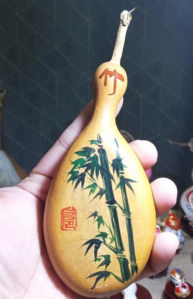 手繪梅蘭菊竹葫蘆，彩繪葫蘆驚艷眾人