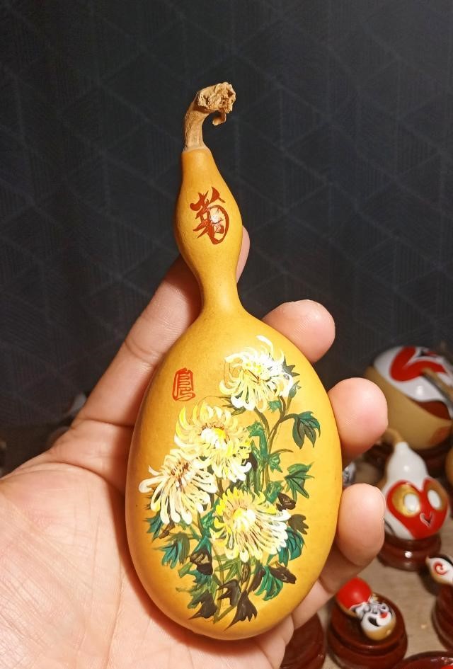 手繪梅蘭菊竹葫蘆，彩繪葫蘆驚艷眾人