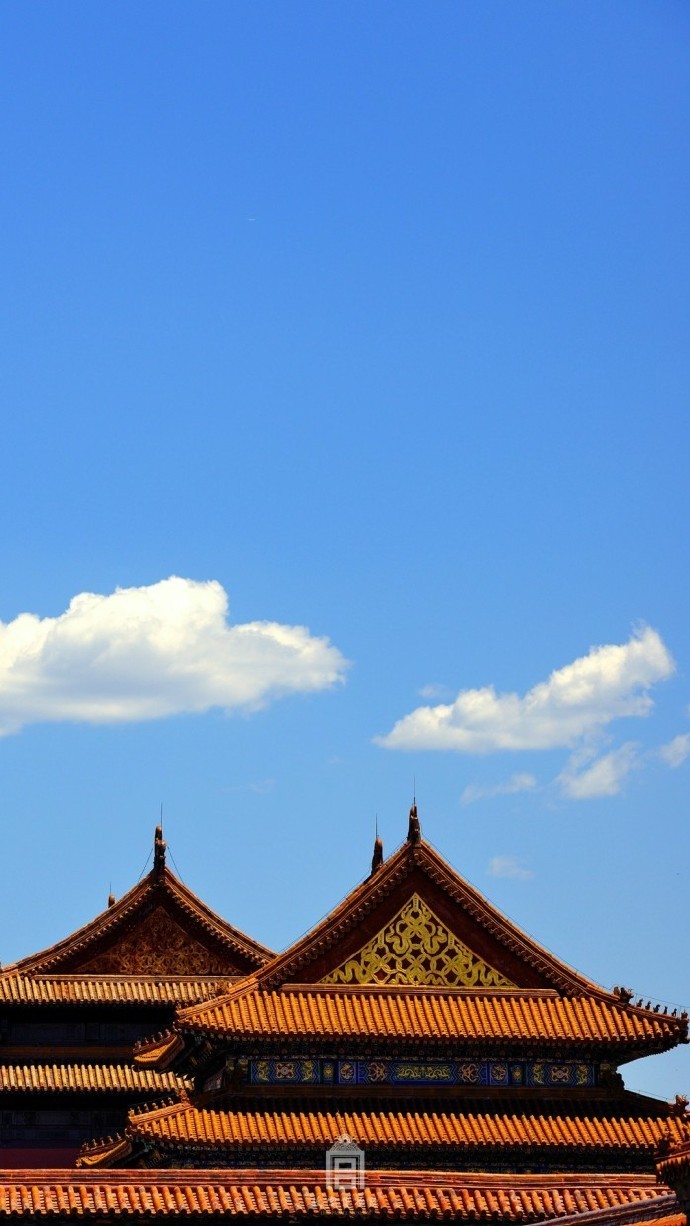 超美故宮古建筑圖片，紫禁之巔白云無盡