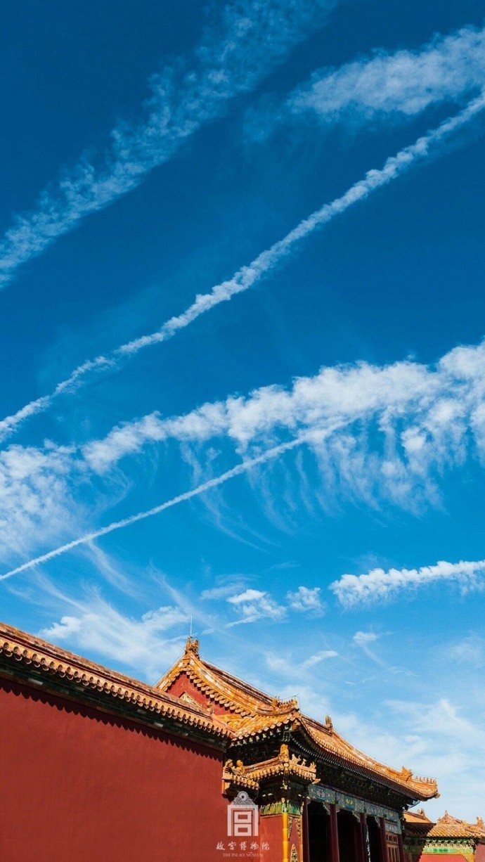 超美故宮古建筑圖片，紫禁之巔白云無盡