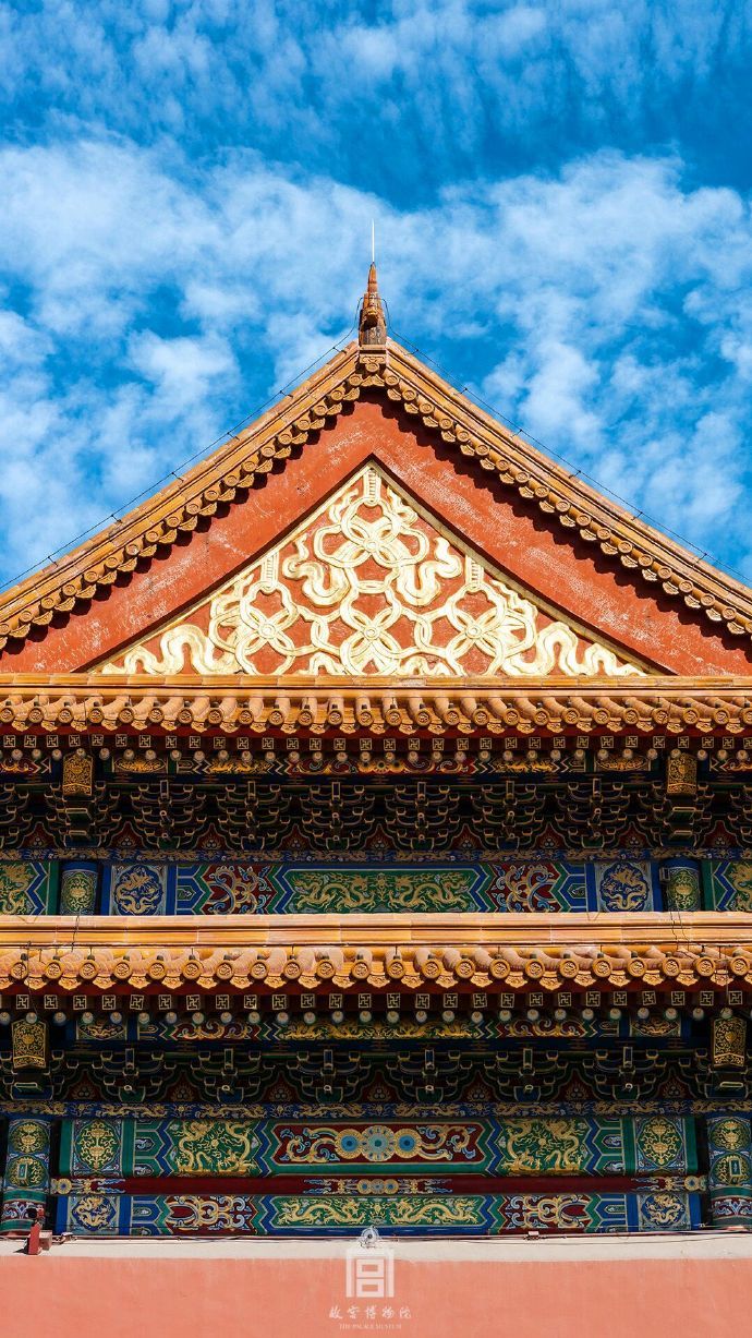 超美故宮古建筑圖片，紫禁之巔白云無盡