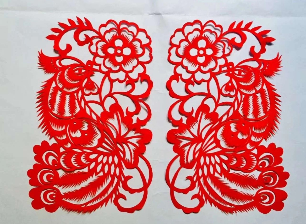 信手剪花花燦爛(20張)，張彬老師剪紙作品