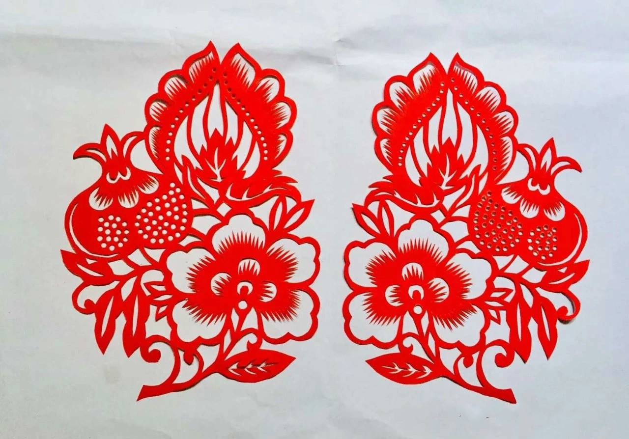 信手剪花花燦爛(20張)，張彬老師剪紙作品