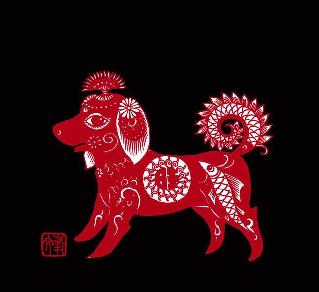 百狗圖剪紙系列(32張)，曹文峰剪紙作品欣賞