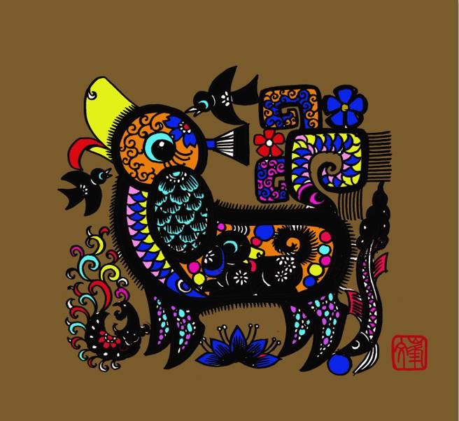 百狗圖剪紙系列(32張)，曹文峰剪紙作品欣賞