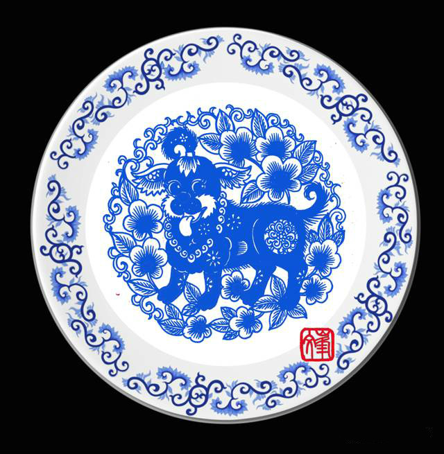 百狗圖剪紙系列(32張)，曹文峰剪紙作品欣賞