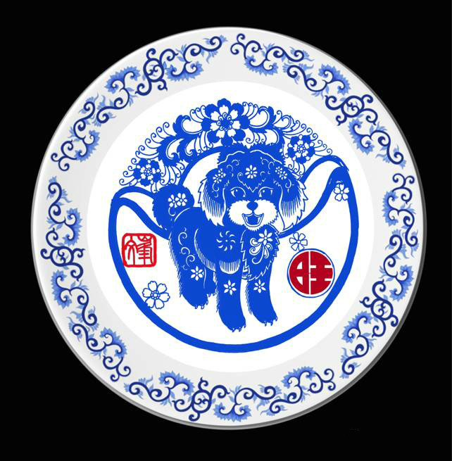 百狗圖剪紙系列(32張)，曹文峰剪紙作品欣賞