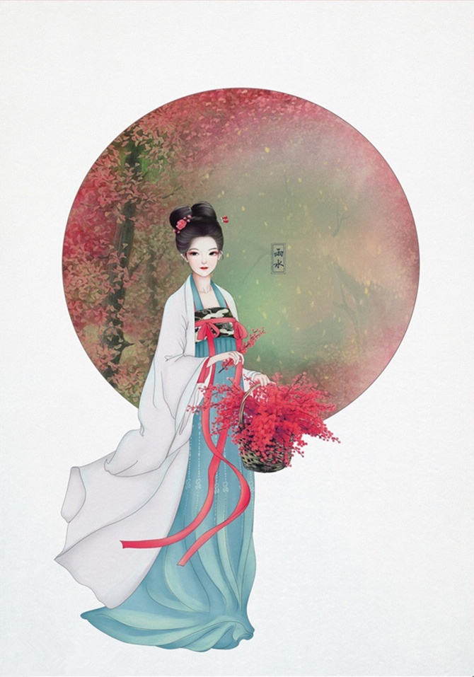 24節(jié)氣古風手機壁紙圖片，超美的女子古風圖片