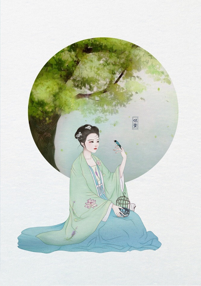 24節(jié)氣古風手機壁紙圖片，超美的女子古風圖片