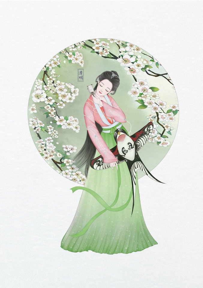 24節(jié)氣古風手機壁紙圖片，超美的女子古風圖片