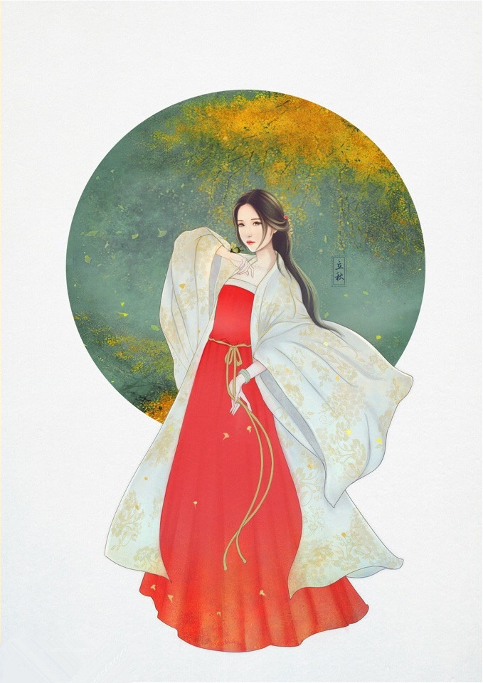 24節(jié)氣古風手機壁紙圖片，超美的女子古風圖片