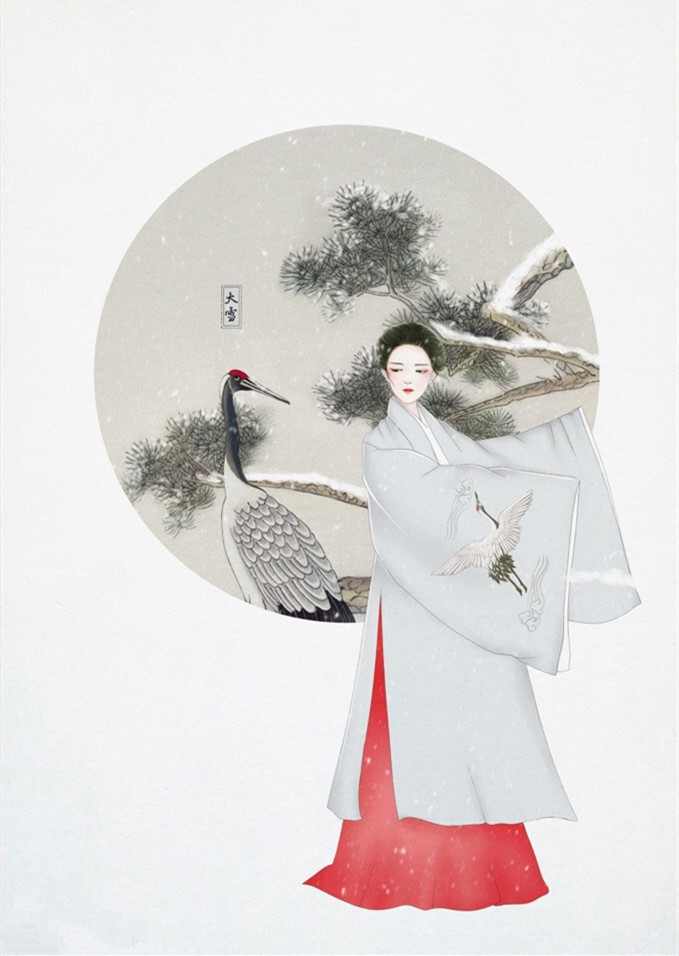 24節(jié)氣古風手機壁紙圖片，超美的女子古風圖片