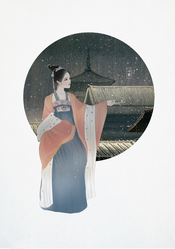 24節(jié)氣古風手機壁紙圖片，超美的女子古風圖片