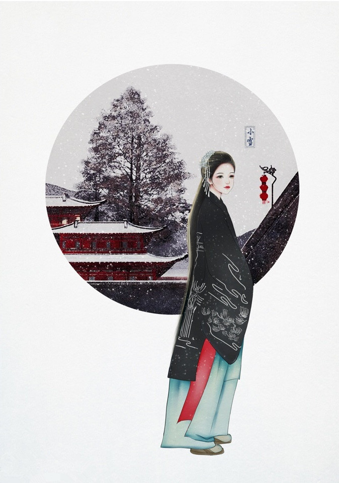 24節(jié)氣古風手機壁紙圖片，超美的女子古風圖片