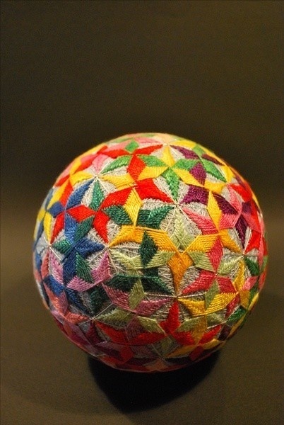 精美的手工手鞠球工藝品，絲線纏繞的藝術(shù)品！