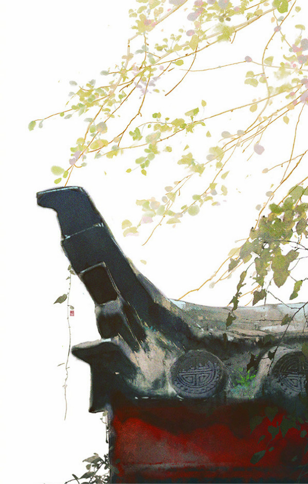 唯美古風(fēng)圖片壁紙素材，有意境的屋檐之美!