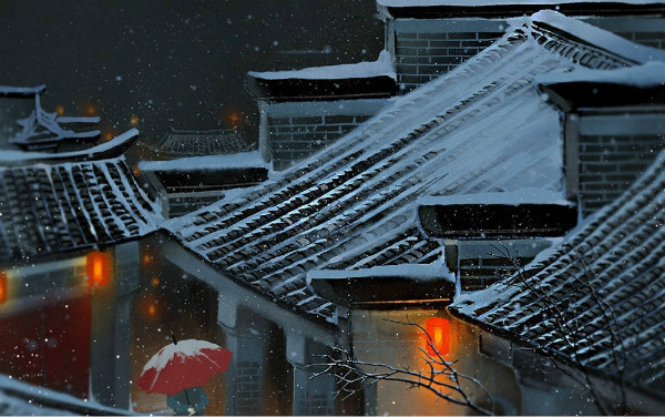 唯美古風(fēng)圖片壁紙素材，有意境的屋檐之美!