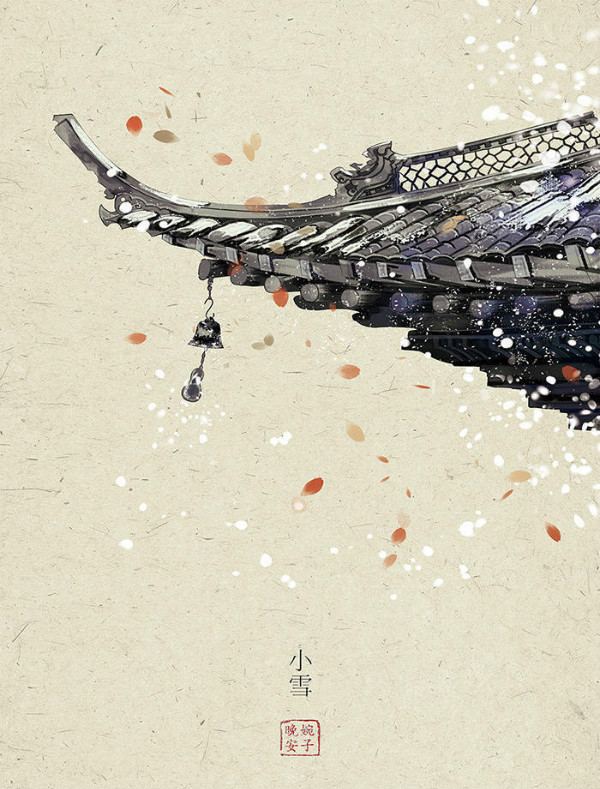 唯美古風(fēng)圖片壁紙素材，有意境的屋檐之美!