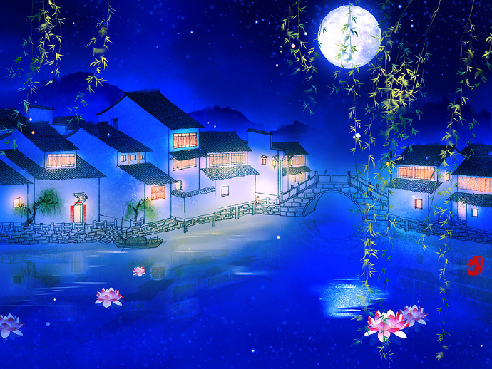 花香滿溢的古風(fēng)圖片，春天意境的唯美古風(fēng)圖片