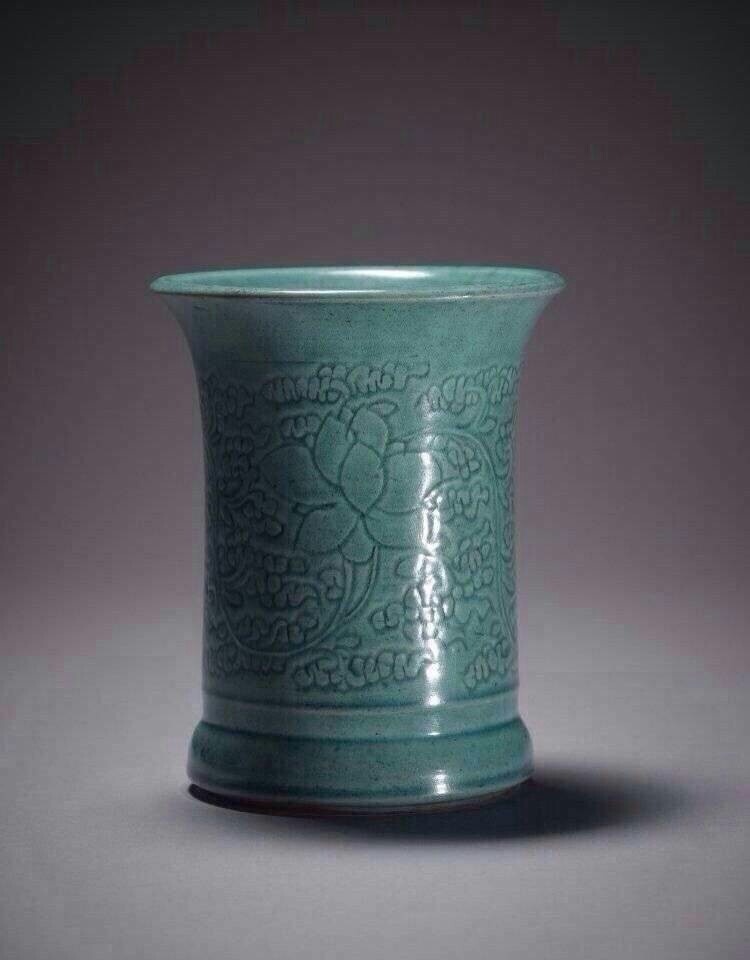 清康熙孔雀藍釉瓷器