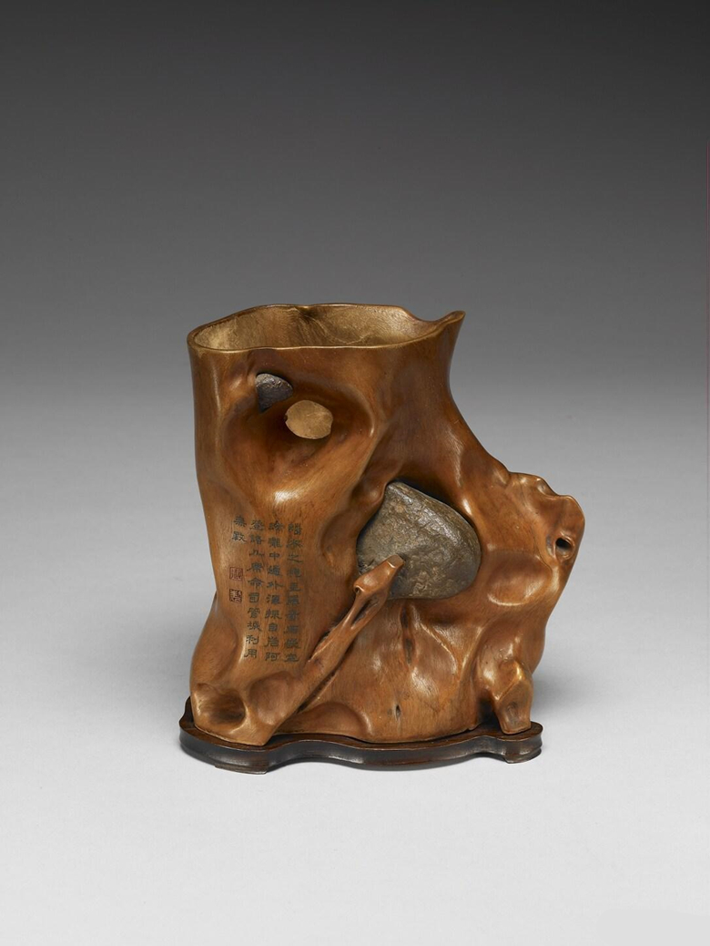 明清精美木雕筆筒