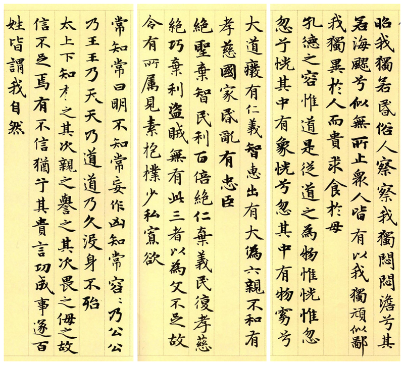 楷書(shū)四大家之趙孟頫《道德經(jīng)》（節(jié)選）欣賞
