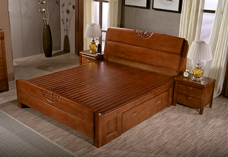 1.8米實(shí)木中式古典雙人床