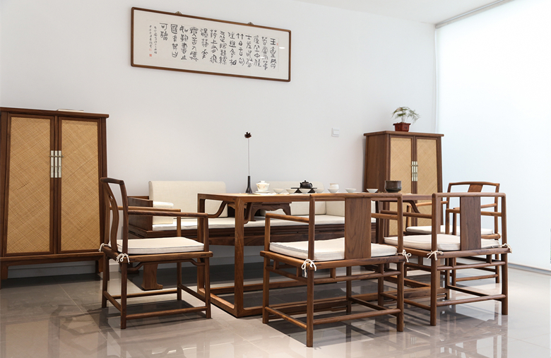 新中式榆木禪意羅漢榻