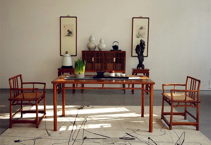 新中式古典實(shí)木矮書(shū)柜