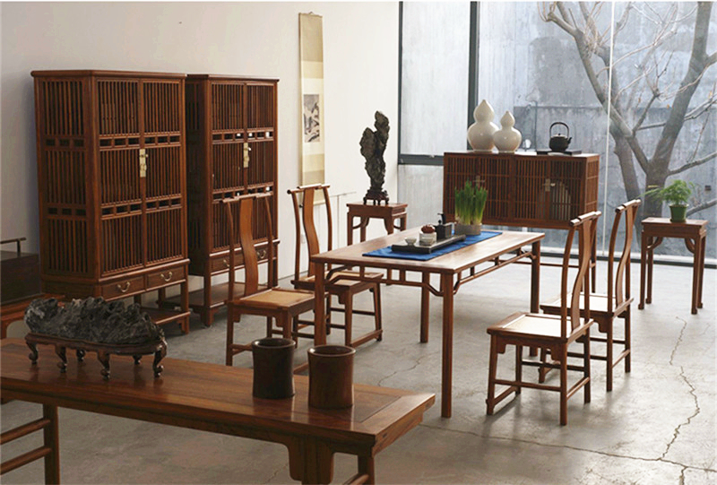 新中式古典實(shí)木矮書(shū)柜