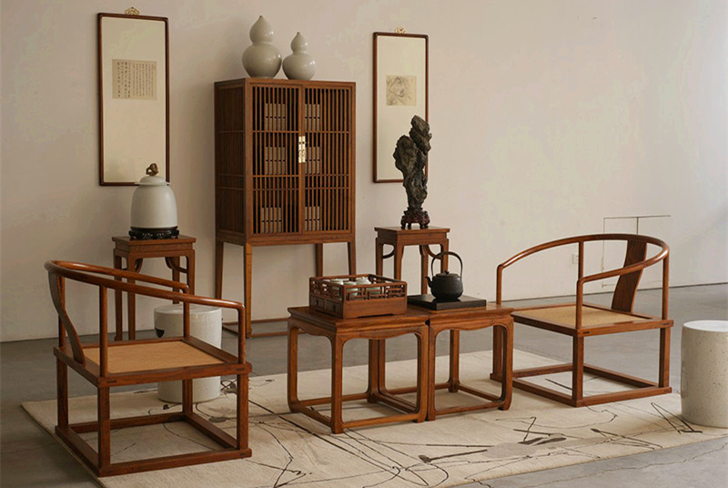 新中式古典實(shí)木矮書(shū)柜