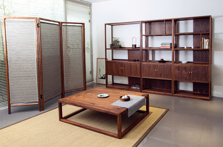 新中式榆木簡易博古架展柜家具