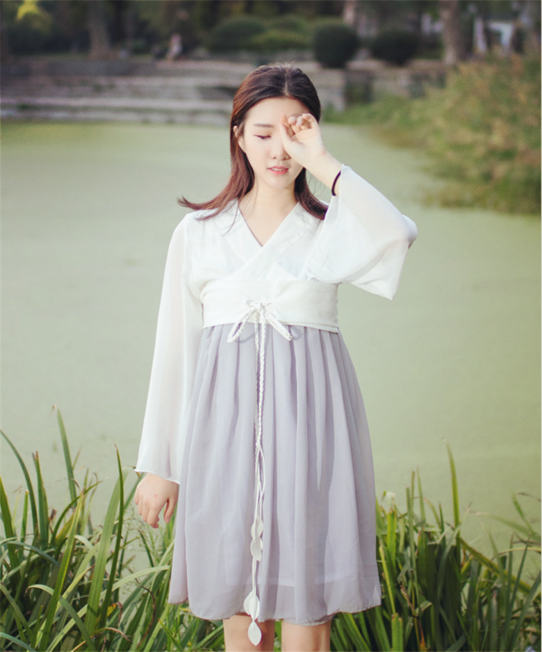 古風飛袖漢元素夏連衣裙玉生煙