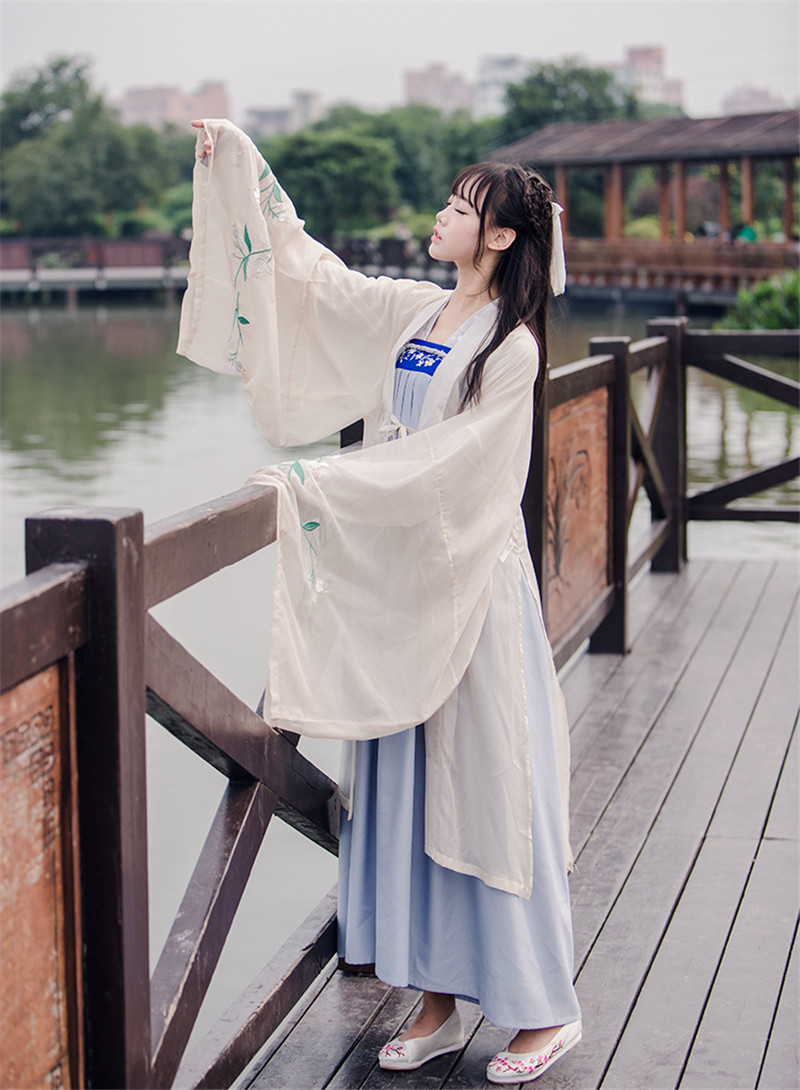 漢元素刺繡秋冬裝三件套