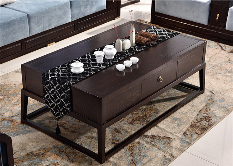 中式沙發(fā)組合現(xiàn)代客廳實木沙發(fā)