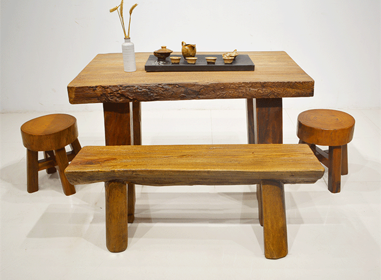 傳統(tǒng)香樟木實木功夫茶桌椅組合
