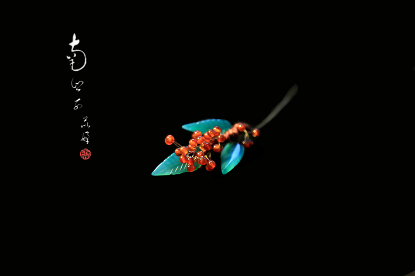 瑪瑙玉石發(fā)簪古風漢服配飾