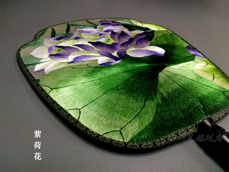 家佳樂(lè)文學(xué)蘇繡雙面繡傳統(tǒng)團(tuán)扇欣賞